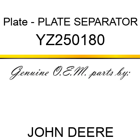 Plate - PLATE, SEPARATOR YZ250180