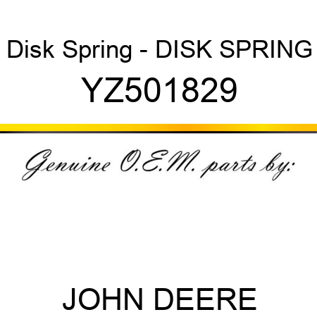Disk Spring - DISK SPRING YZ501829