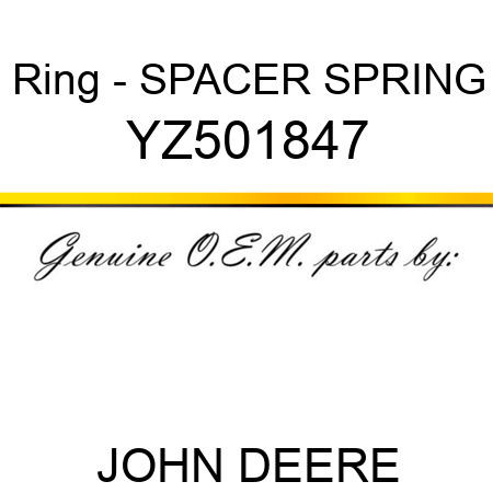 Ring - SPACER, SPRING YZ501847