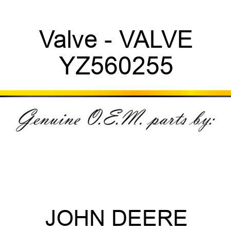 Valve - VALVE YZ560255