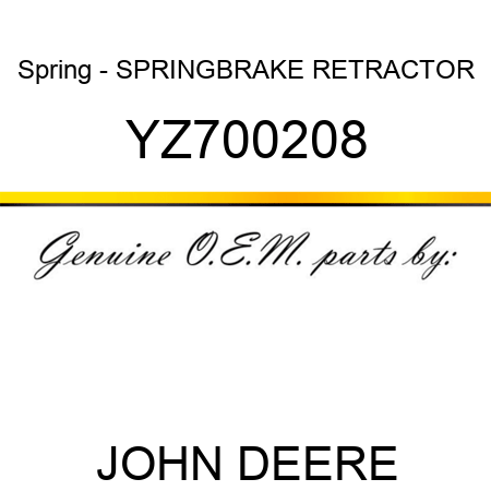 Spring - SPRING,BRAKE RETRACTOR YZ700208