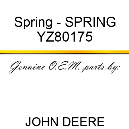 Spring - SPRING YZ80175