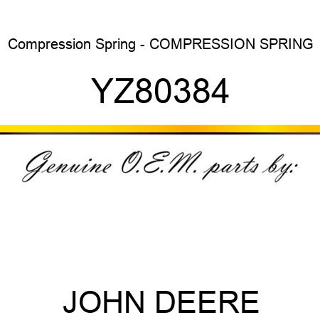 Compression Spring - COMPRESSION SPRING YZ80384