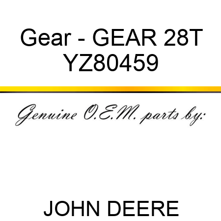 Gear - GEAR, 28T YZ80459