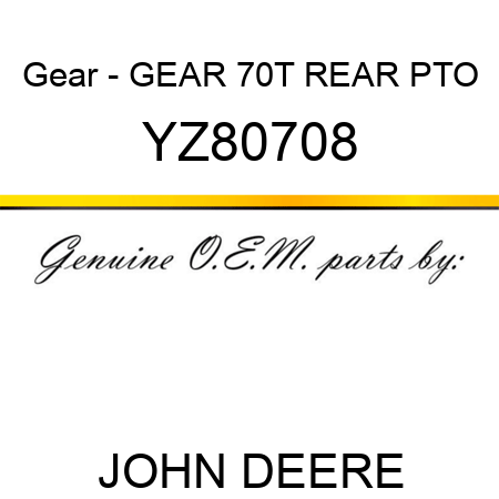 Gear - GEAR, 70T REAR PTO YZ80708