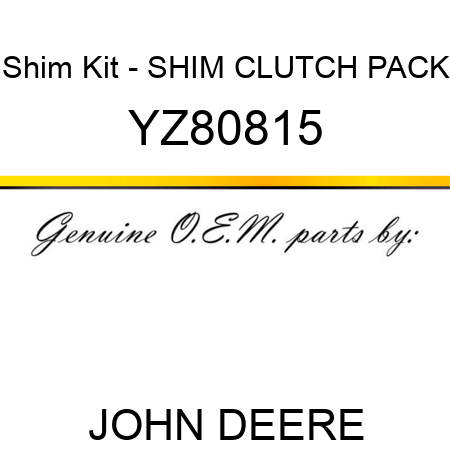 Shim Kit - SHIM, CLUTCH PACK YZ80815