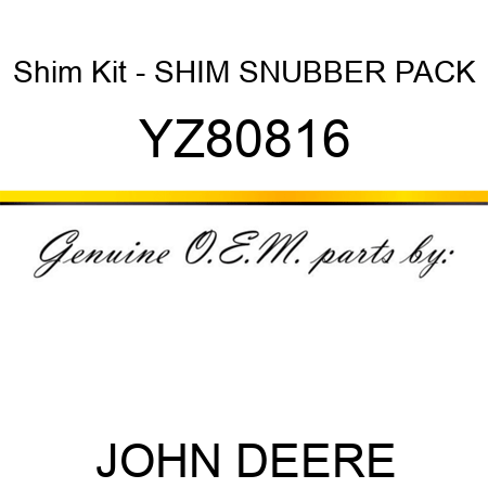 Shim Kit - SHIM, SNUBBER PACK YZ80816