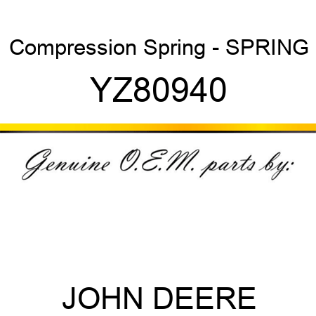 Compression Spring - SPRING YZ80940