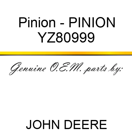 Pinion - PINION YZ80999