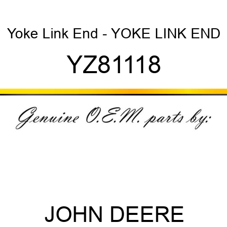 Yoke Link End - YOKE LINK END YZ81118