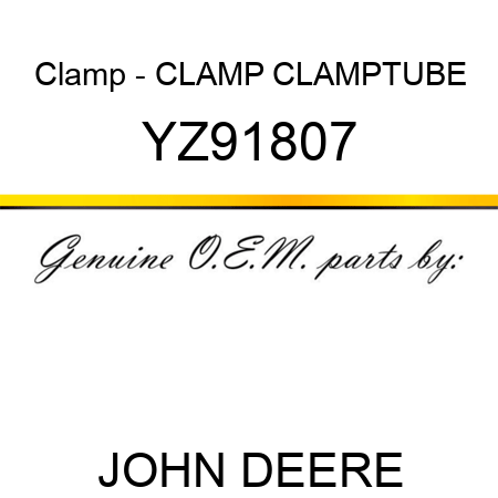 Clamp - CLAMP, CLAMP,TUBE YZ91807