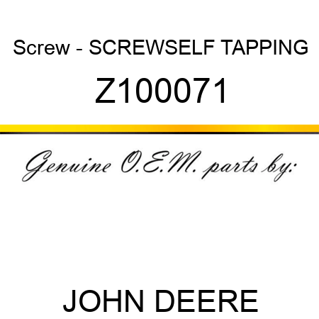 Screw - SCREW,SELF TAPPING Z100071