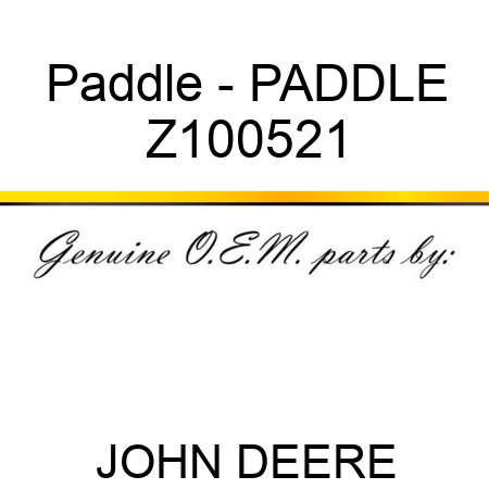 Paddle - PADDLE Z100521