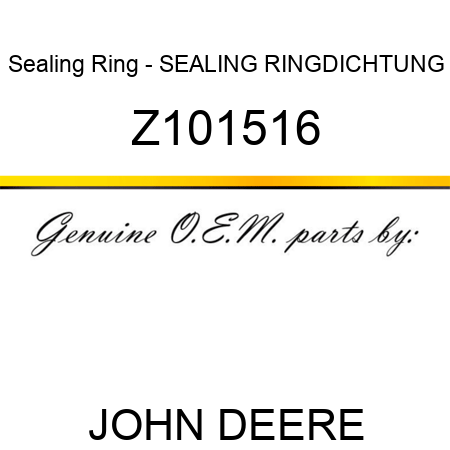 Sealing Ring - SEALING RING,DICHTUNG Z101516