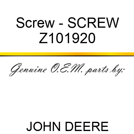 Screw - SCREW Z101920