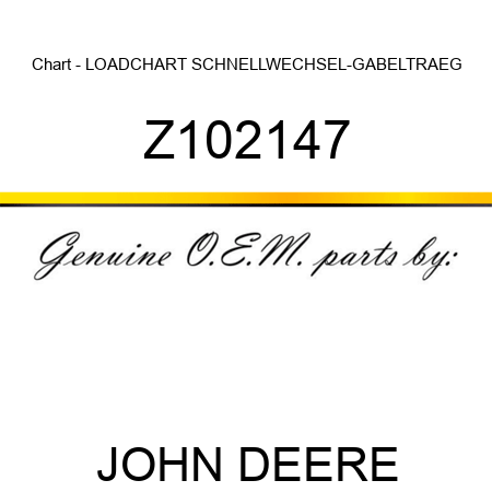 Chart - LOADCHART SCHNELLWECHSEL-GABELTRAEG Z102147