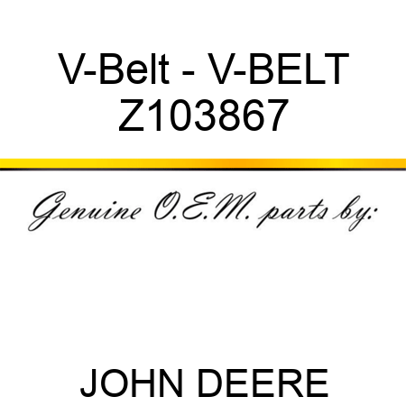 V-Belt - V-BELT Z103867