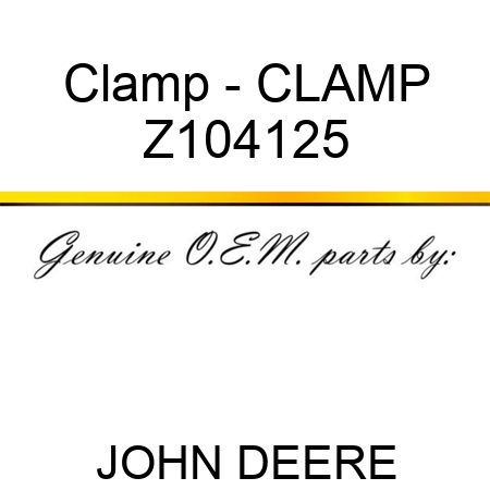 Clamp - CLAMP Z104125