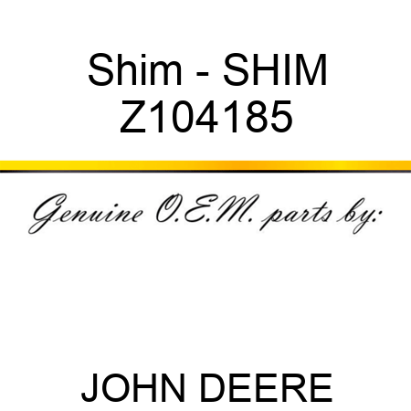 Shim - SHIM Z104185