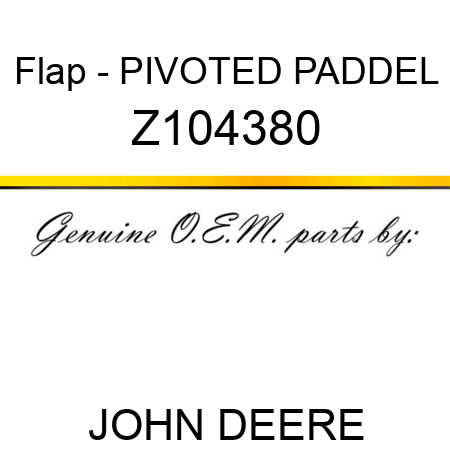 Flap - PIVOTED PADDEL Z104380