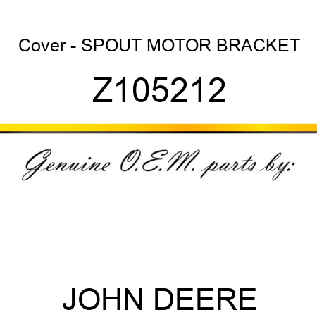 Cover - SPOUT MOTOR BRACKET Z105212