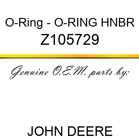 O-Ring - O-RING HNBR Z105729