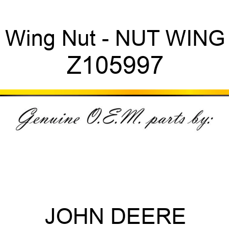 Wing Nut - NUT WING Z105997