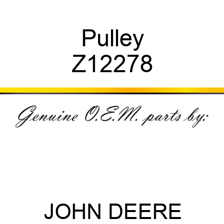 Pulley Z12278