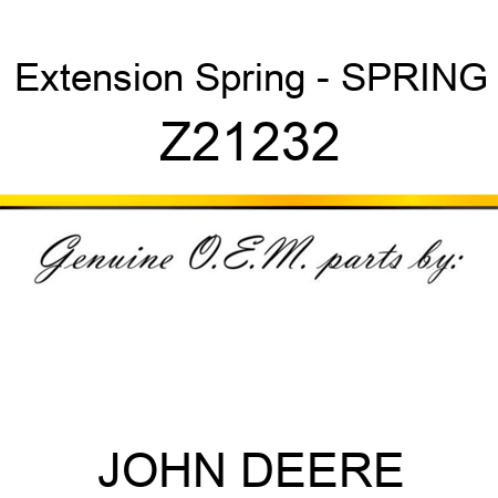 Extension Spring - SPRING Z21232
