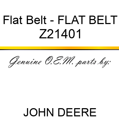 Flat Belt - FLAT BELT Z21401