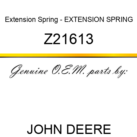 Extension Spring - EXTENSION SPRING Z21613