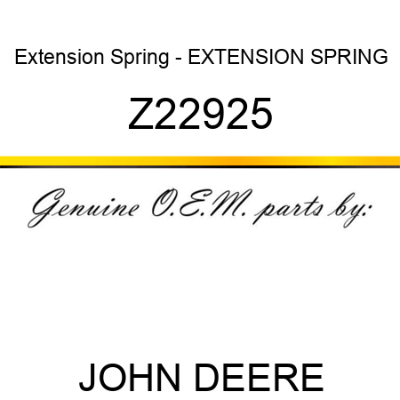 Extension Spring - EXTENSION SPRING Z22925