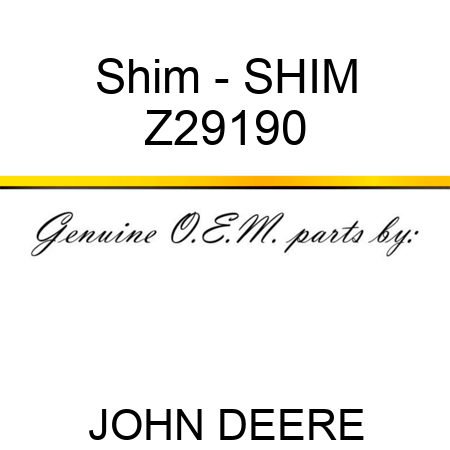 Shim - SHIM Z29190