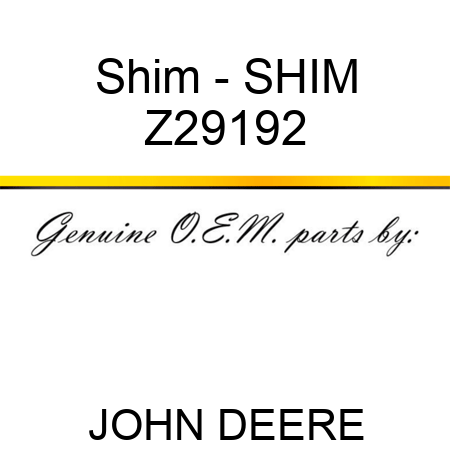 Shim - SHIM Z29192