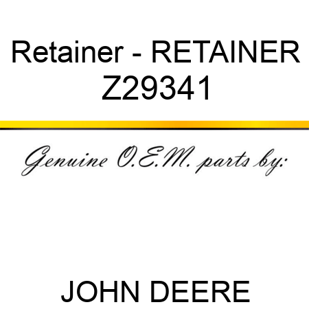 Retainer - RETAINER Z29341