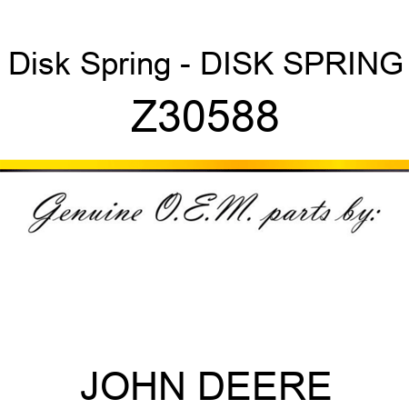 Disk Spring - DISK SPRING Z30588