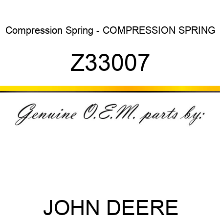 Compression Spring - COMPRESSION SPRING Z33007