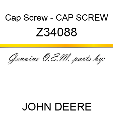 Cap Screw - CAP SCREW Z34088