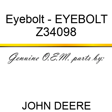 Eyebolt - EYEBOLT Z34098