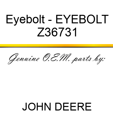Eyebolt - EYEBOLT Z36731