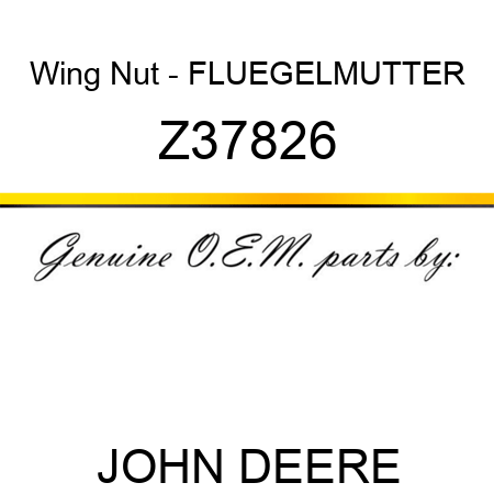 Wing Nut - FLUEGELMUTTER Z37826