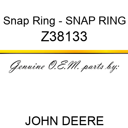 Snap Ring - SNAP RING Z38133