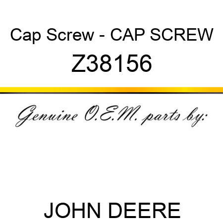 Cap Screw - CAP SCREW Z38156