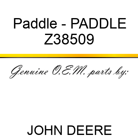 Paddle - PADDLE Z38509