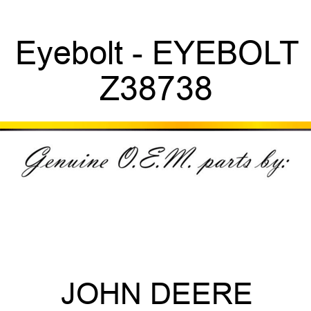 Eyebolt - EYEBOLT Z38738