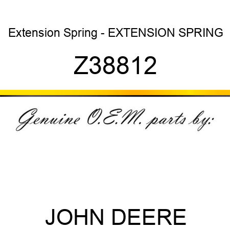 Extension Spring - EXTENSION SPRING Z38812