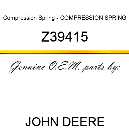 Compression Spring - COMPRESSION SPRING Z39415