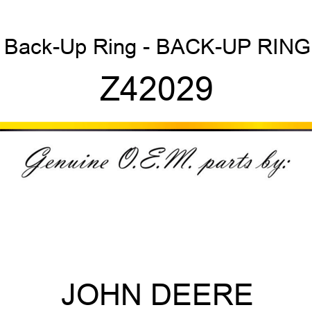 Back-Up Ring - BACK-UP RING Z42029