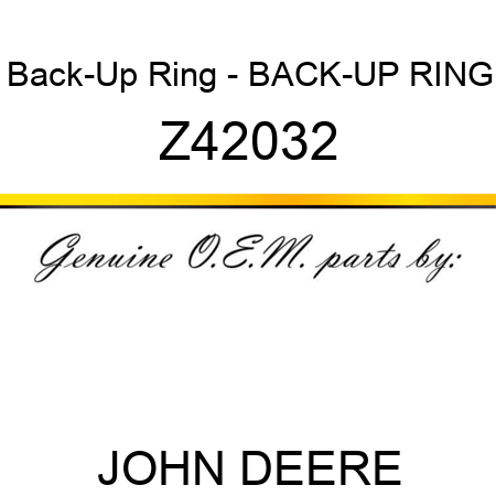 Back-Up Ring - BACK-UP RING Z42032