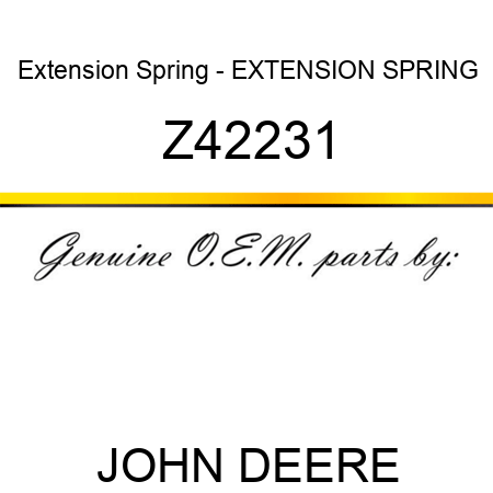 Extension Spring - EXTENSION SPRING Z42231